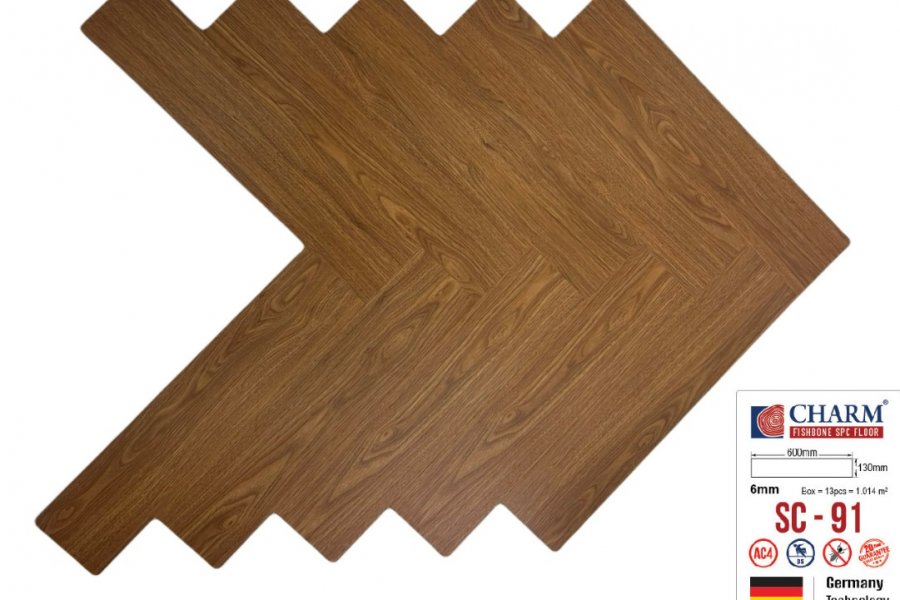 Sàn nhựa Charm Wood SPC 6MM xương cá