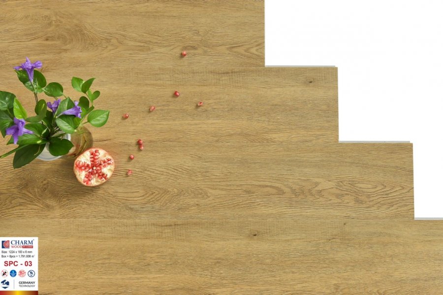 Sàn nhựa Charm Wood SPC 6MM
