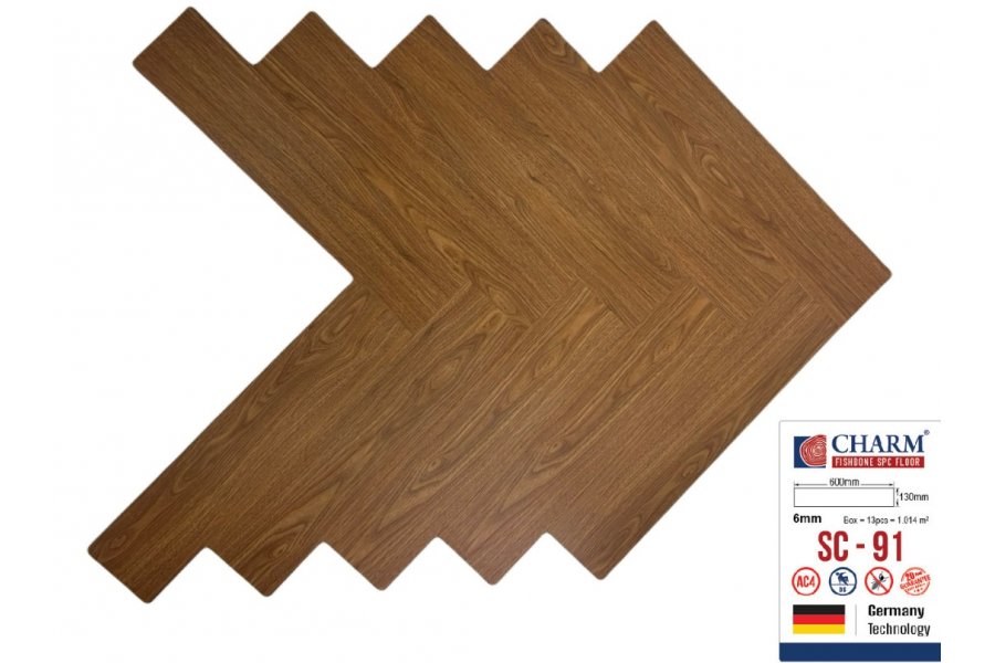 Sàn nhựa Charm Wood SPC 6MM xương cá
