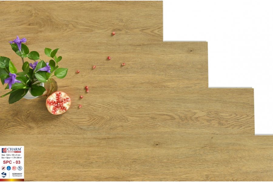 Sàn nhựa Charm Wood SPC 6MM